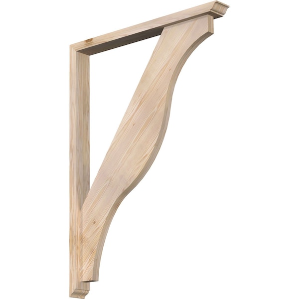 Ekena Millwork Funston Traditional Smooth Bracket w/ Offset Brace, Douglas Fir, 3 1/2"W x 32"D x 44"H BKT0402X32X44FST01SDF - main